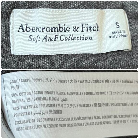 Abercrombie & Fitch Gray Spell Out Micro Fleece Jogger Small 28.5 Inch Inseam - Picture 11 of 12